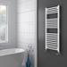 Diamond White 500 x 1200mm Straight Heated Towel Rail (incl. Valves + Electric Heating Kit) profile small image view 4 