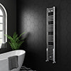 Diamond Heated Towel Rail - W300 x H1600mm - Chrome - Straight profile small image view 1 
