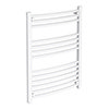 Diamond Curved Heated Towel Rail - W600 x H800mm - White profile small image view 1 