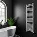 Diamond White 500 x 1600mm Straight Heated Towel Rail (incl. Valves + Electric Heating Kit) profile small image view 4 