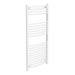 Diamond Curved Heated Towel Rail - W500 x H1200mm - White profile small image view 2 