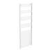 Diamond Curved Heated Towel Rail - W600 x H1800mm - White profile small image view 2 