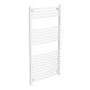 Diamond Curved Heated Towel Rail - W600 x H1200mm - White profile small image view 1 