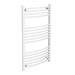 Diamond Curved Heated Towel Rail - W600 x H1000mm - White profile small image view 2 