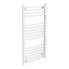 Diamond Curved Heated Towel Rail - W500 x H1000mm - White profile small image view 1 