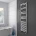 Diamond Curved Heated Towel Rail - W500 x H1800mm - White profile small image view 2 