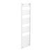 Diamond Curved Heated Towel Rail - W400 x H1600mm - White profile small image view 2 