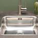 Reginox Colorado Comfort 1.0 Bowl Stainless Steel Inset/Undermount Kitchen Sink profile small image view 2 