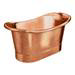 Trafalgar Copper 1500 x 710mm Double Ended Slipper Roll Top Bath Tub profile small image view 3 