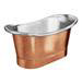 Trafalgar Copper 1500 x 710mm Double Ended Slipper Roll Top Bath Tub (Nickel Inside) profile small image view 3 