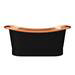 Trafalgar Matt Black 1700 x 710mm Double Ended Slipper Roll Top Bath Tub (Copper Inside) profile small image view 3 