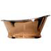 Trafalgar Copper 1700 x 787mm Slipper Roll Top Bath Tub (Nickel Inside) profile small image view 2 