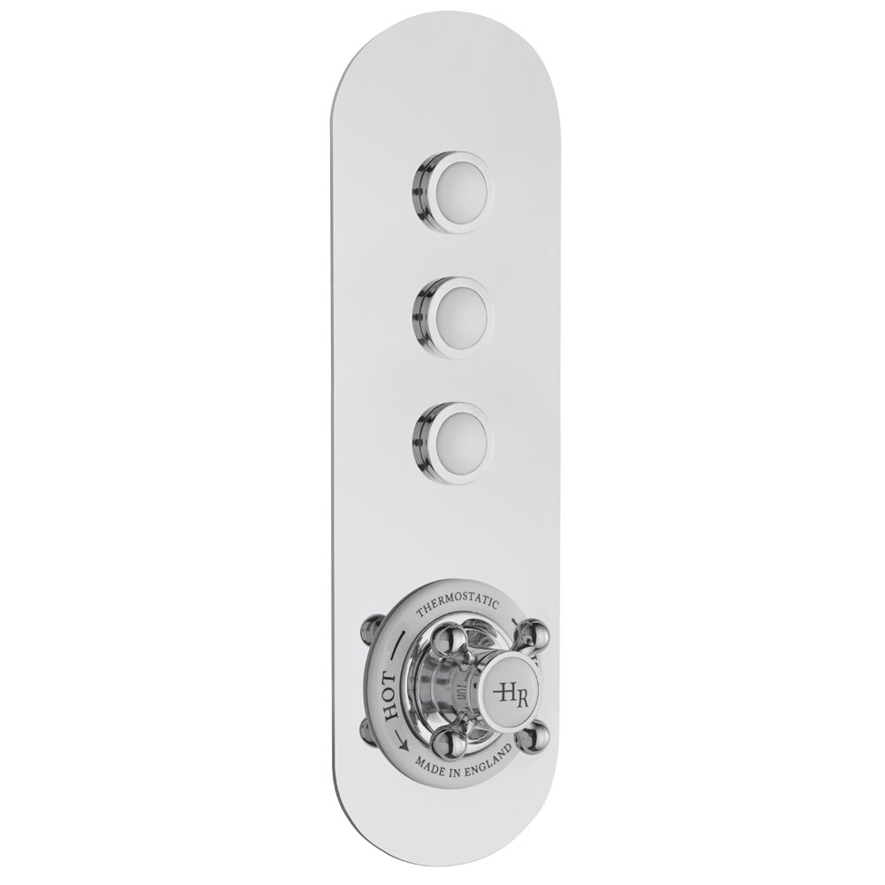 Hudson Reed Topaz Traditional Three Outlet Push-Button Shower Valve - CPB5312