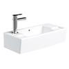 Britton Bathrooms - Narrow Cloakroom Washbasin - Left or Right Handed Option profile small image view 1 