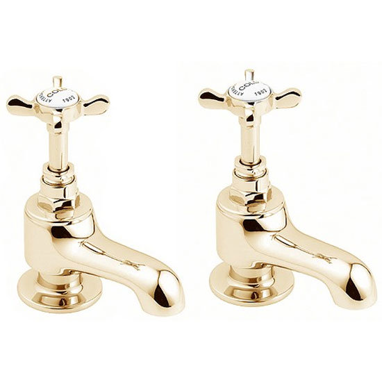 Deva Coronation Bath Taps Gold at Victorian Plumbing UK