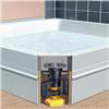 Coram RH Offset Quad 1200 x 800mm Shower Tray with Upstands & Waste - YDQ128RWHI profile small image view 2 