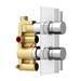 Cruze Twin Round Concealed Shower Valve - Chrome profile small image view 6 