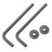 Arezzo Curved Angled Anthracite Grey 15mm Pipe Kit for Radiator Valves profile small image view 2 