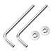Curved Angled Chrome Plated Brass Tubes with Wall Plates for Radiator Valves (Pair) profile small image view 2 
