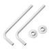 Curved Angled White Brass Tubes with Wall Plates for Radiator Valves (Pair) profile small image view 2 