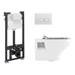 Crosswater MPRO Matt White / Kai Toilet + Concealed WC Cistern with Wall Hung Frame profile small image view 6 