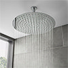 Cruze Large 400mm Thin Round Shower Head + Ceiling Mounted Arm profile small image view 1 