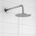 Cruze 200mm Fixed Round Shower Head + Wall Mounted Arm profile small image view 3 