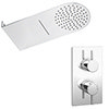 Cruze Shower Package with Valve + Flat Dual Fixed Shower Head (Waterfall / Rainfall) profile small image view 1 