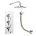 Cruze 2 Outlet Shower System (Fixed Shower Head + Overflow Bath Filler) profile small image view 7 