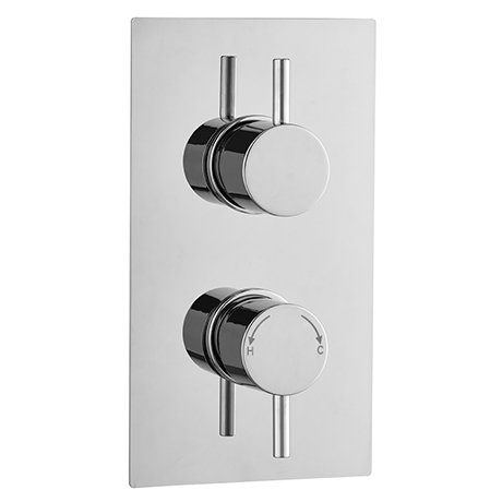 Cruze Round Thermostatic 3 Way Concealed Shower Valve with Diverter - Chrome