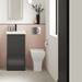 Cruze 400mm Curved Gloss Grey Vanity Unit profile small image view 3 