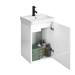 Cruze 400mm Curved Gloss White Wall Hung Vanity Unit profile small image view 2 