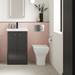 Cruze Curved Vanity Unit - 500mm - Gloss Grey profile small image view 2 