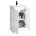 Cruze 500mm Curved Gloss White Vanity Unit profile small image view 2 