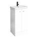 Cruze 500mm Curved Gloss White Vanity Unit profile small image view 3 