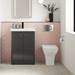 Cruze Curved Vanity Unit - 600mm - Gloss Grey profile small image view 2 