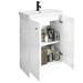 Cruze 600mm Curved Gloss White Vanity Unit profile small image view 2 