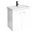 Cruze 600 Curved Wall Hung Vanity Unit + Close Coupled Toilet profile small image view 3 