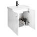 Cruze 600mm Curved Gloss White Wall Hung Vanity Unit profile small image view 2 