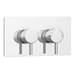 Cruze Twin Shower Valve inc. Outlet Elbow, Handset & Ultra Thin Head with Vertical Arm profile small image view 5 