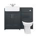 Chatsworth Traditional Graphite Semi-Recessed Vanity Unit + Toilet Package profile small image view 6 