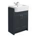 Chatsworth Traditional Graphite Semi-Recessed Vanity Unit + Toilet Package profile small image view 2 