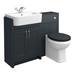 Chatsworth Traditional Graphite Semi-Recessed Vanity Unit + Toilet Package profile small image view 4 