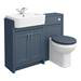 Chatsworth Traditional Blue Semi-Recessed Vanity Unit + Toilet Package profile small image view 4 