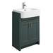 Chatsworth Traditional Green Semi-Recessed Vanity Unit + Toilet Package profile small image view 2 