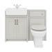 Chatsworth Traditional Grey Semi-Recessed Vanity Unit + Toilet Package profile small image view 5 