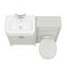 Chatsworth Traditional Grey Semi-Recessed Vanity Unit + Toilet Package profile small image view 6 