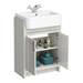 Chatsworth Traditional Grey Semi-Recessed Vanity Unit + Toilet Package profile small image view 4 