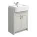 Chatsworth Traditional Grey Semi-Recessed Vanity Unit + Toilet Package profile small image view 2 