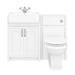 Chatsworth Traditional White Semi-Recessed Vanity Unit + Toilet Package profile small image view 6 